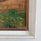 Vintage original forest landscape oil painting, circa 1960s