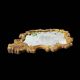 Gold wall mirror – Hollywood Regency style inspired by Louis XV - H70 cm
