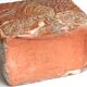 Rectangular ceramic vase, abstract decoration in relief, 70s