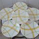 Set of 6 flat plates Gien model Sarabande years 50-60