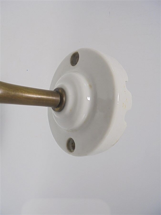 Pair of opaline wall lamps