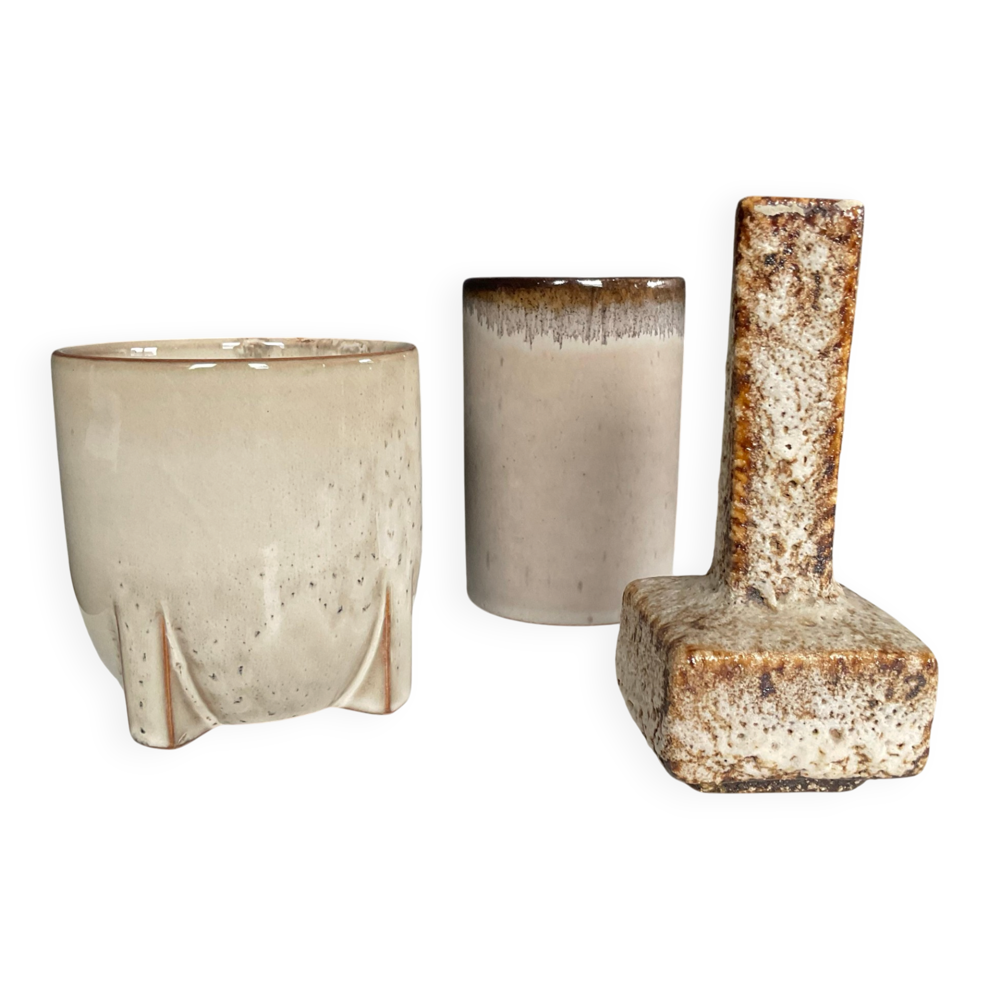 Vintage trio of ceramic vases