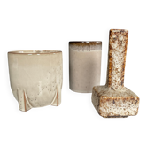 Vintage trio of ceramic vases
