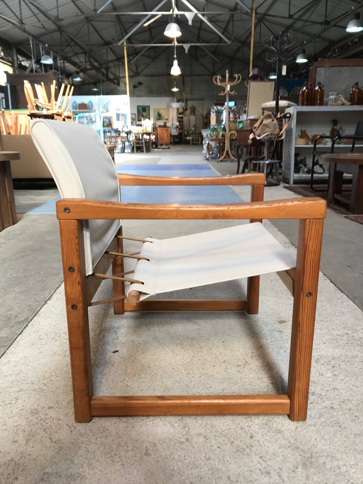 Vintage armchair by Karin Mobring from the 70s, new fabric and straps