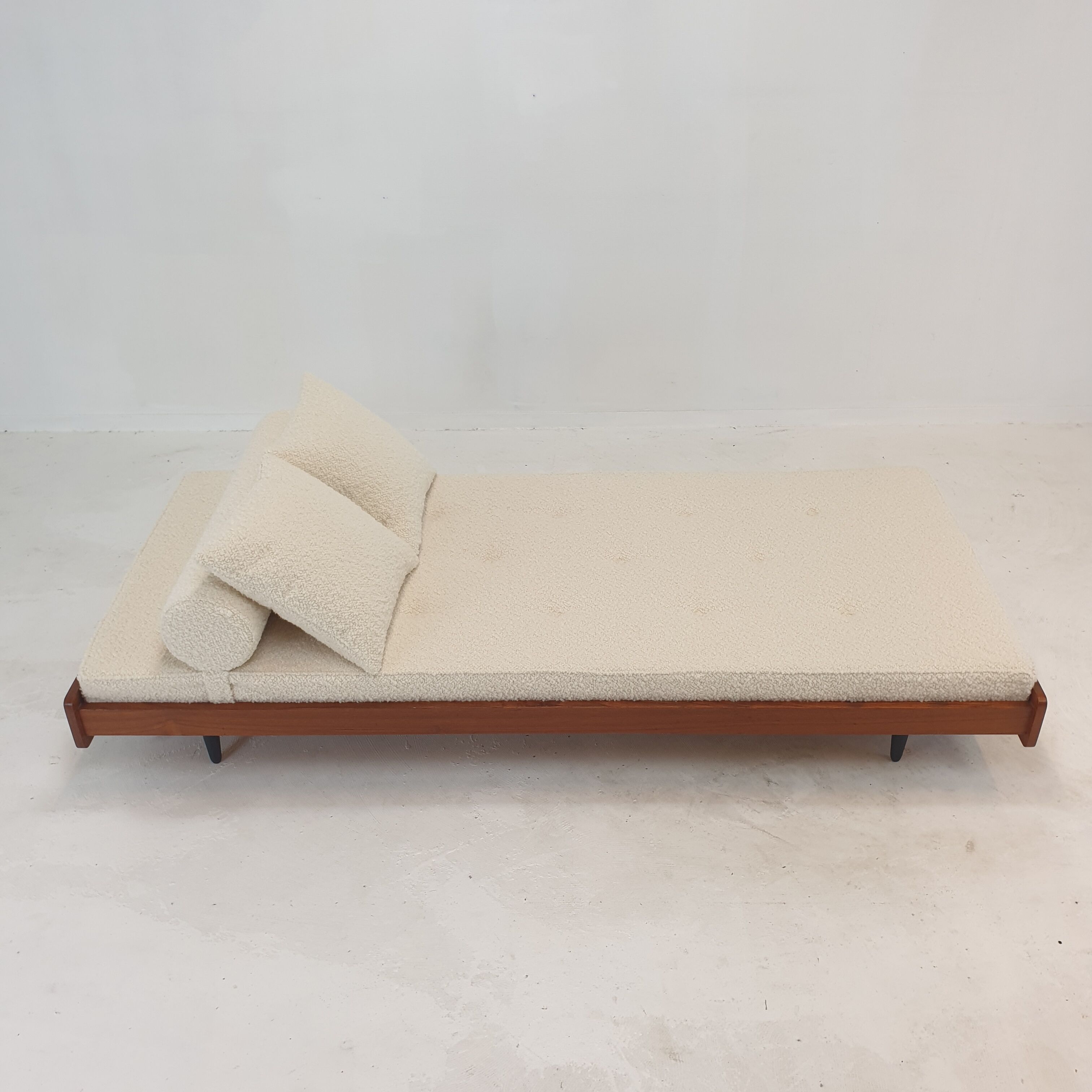 Teak Daybed with Cushions and Bolster, 1960s