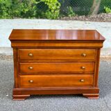 Louis Philippe wooden chest of drawers with 3 drawers