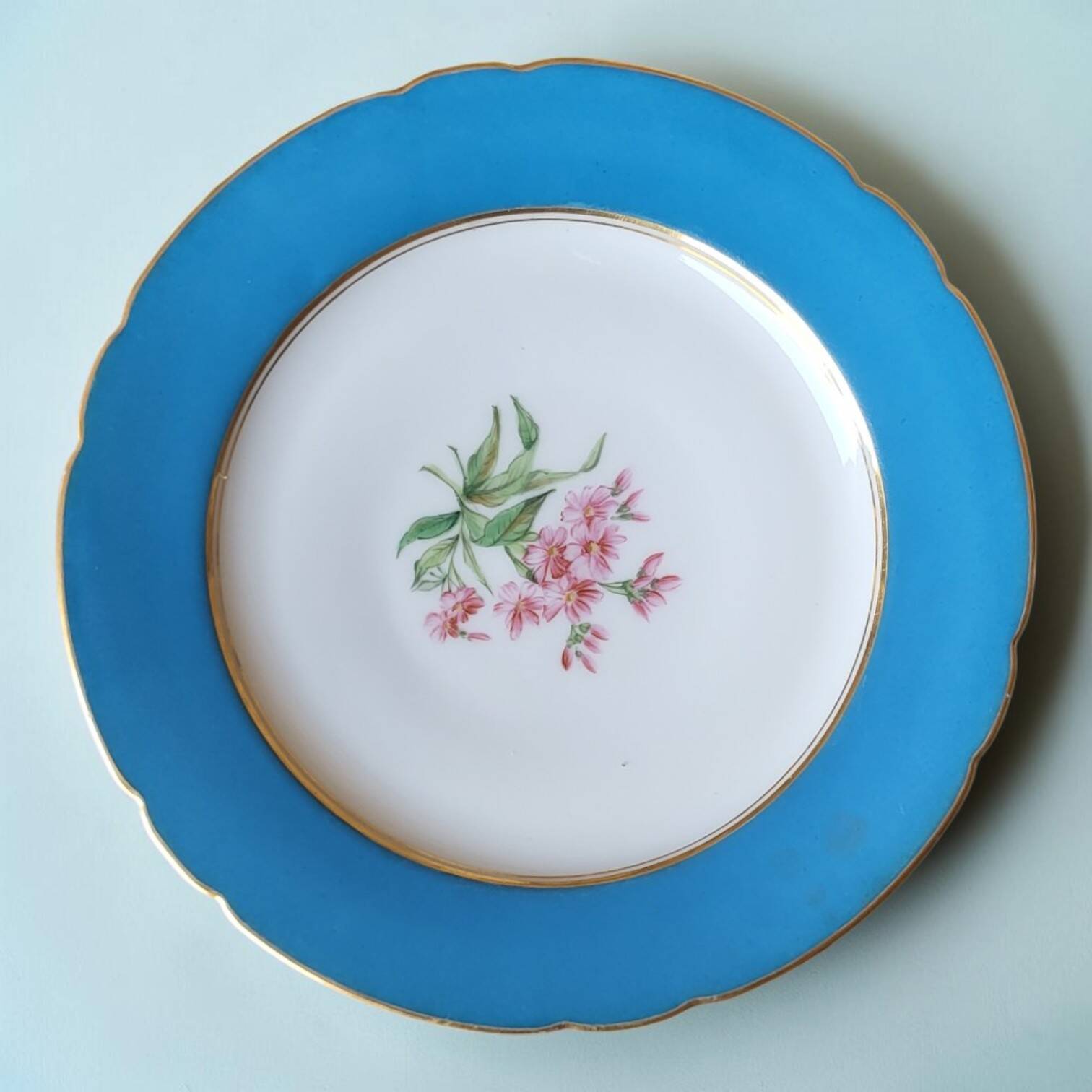 6 dessert plates in porcelain Old Paris 19th century