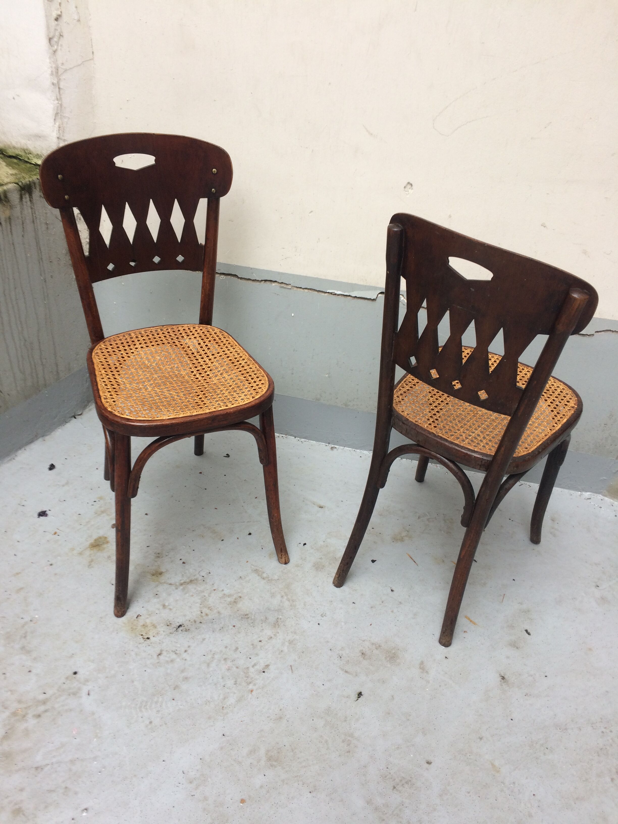 Pair of bistro chairs