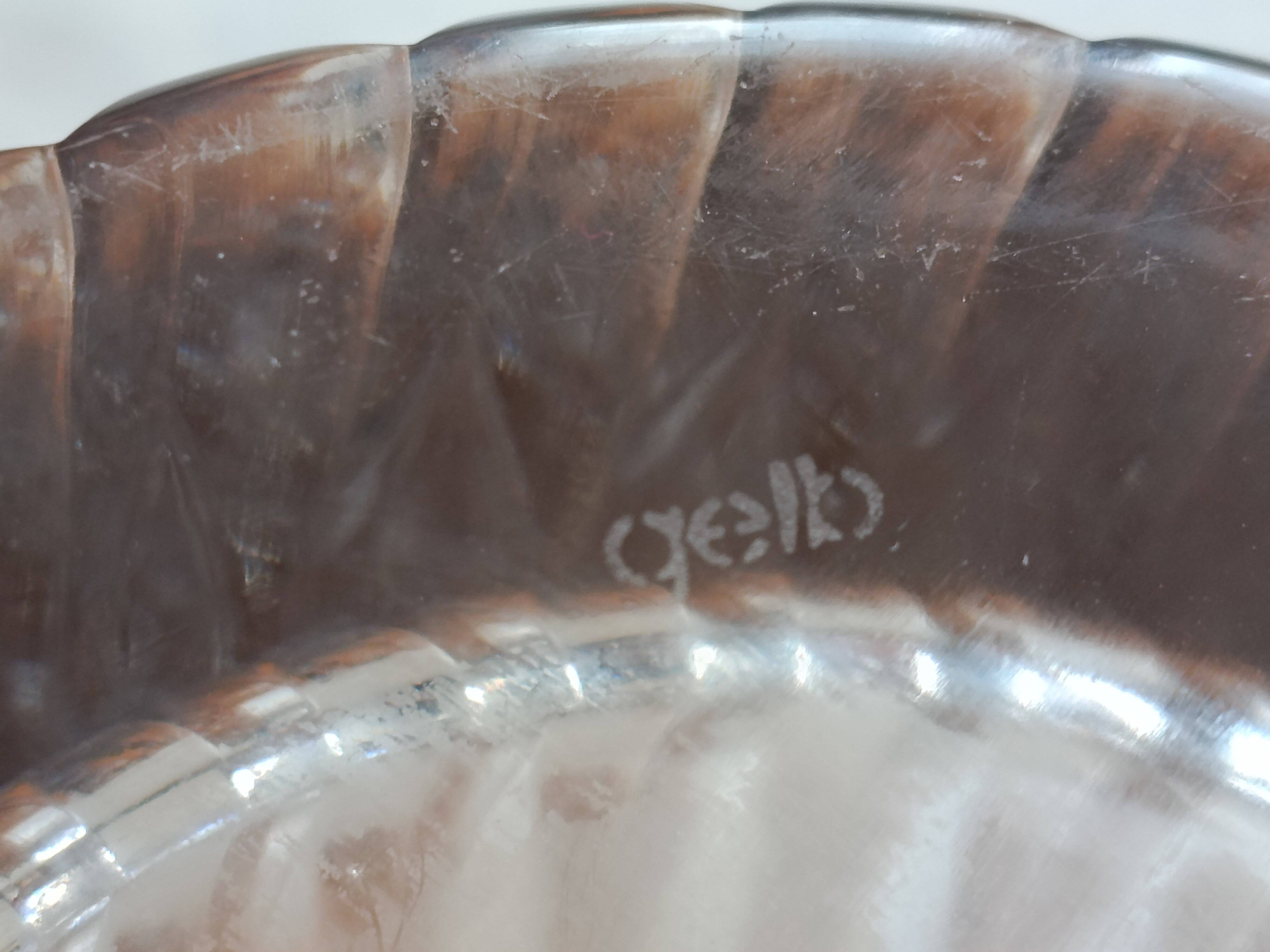 Crystal carafe grooves brand alexandre gelb foret en brie boussu belgium