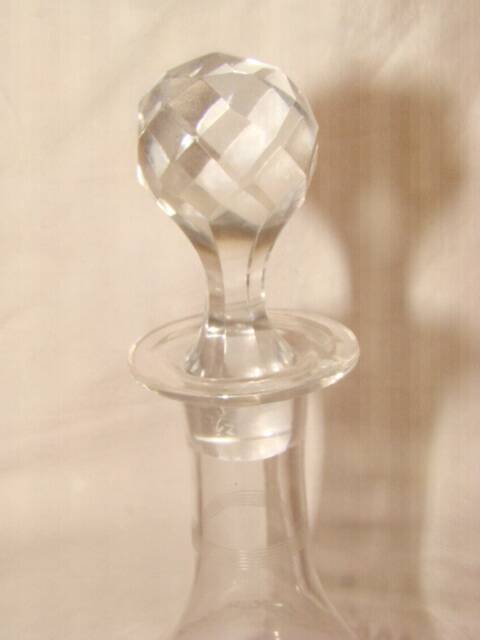 engraved crystal liqueur carafe from the late 19th century