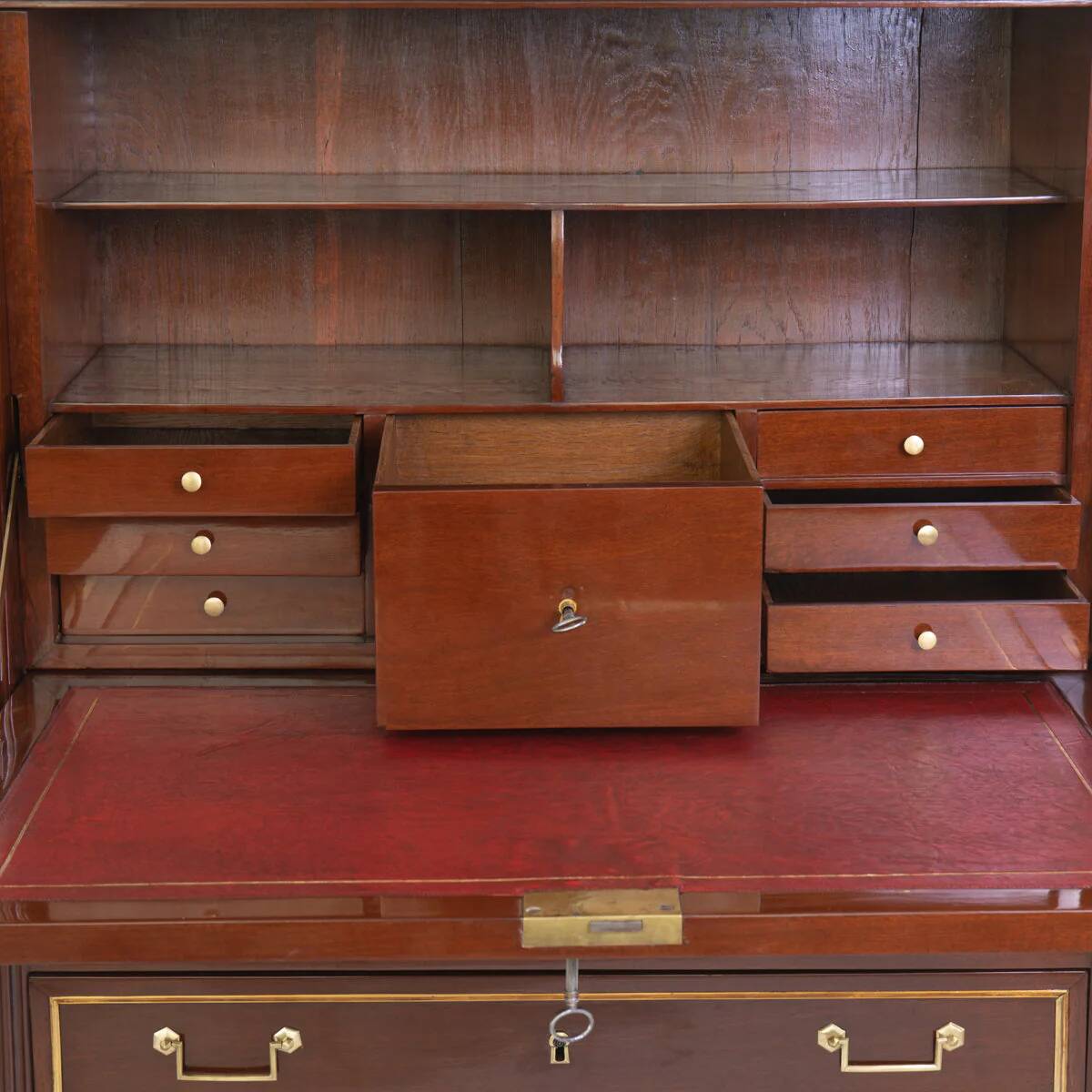 1810s Classicism Secretary Desk with Marble Top