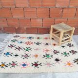 Handmade berber neon carpet 130 x 98 cm