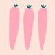 Poster printed in giclee quality with illustration of carrots