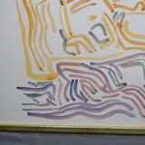 Peter PFOSI (1913-2004) "Landscape" Watercolor monogrammed and dated 1987
