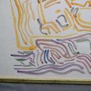 Peter PFOSI (1913-2004) "Landscape" Watercolor monogrammed and dated 1987