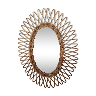 Former vintage oval mirror 60/70s - 44x57cm