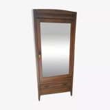 Pitch pine mirrored wardrobe bonnetiere wardrobe