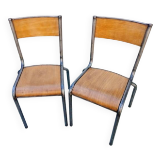 Set of 2 school chairs