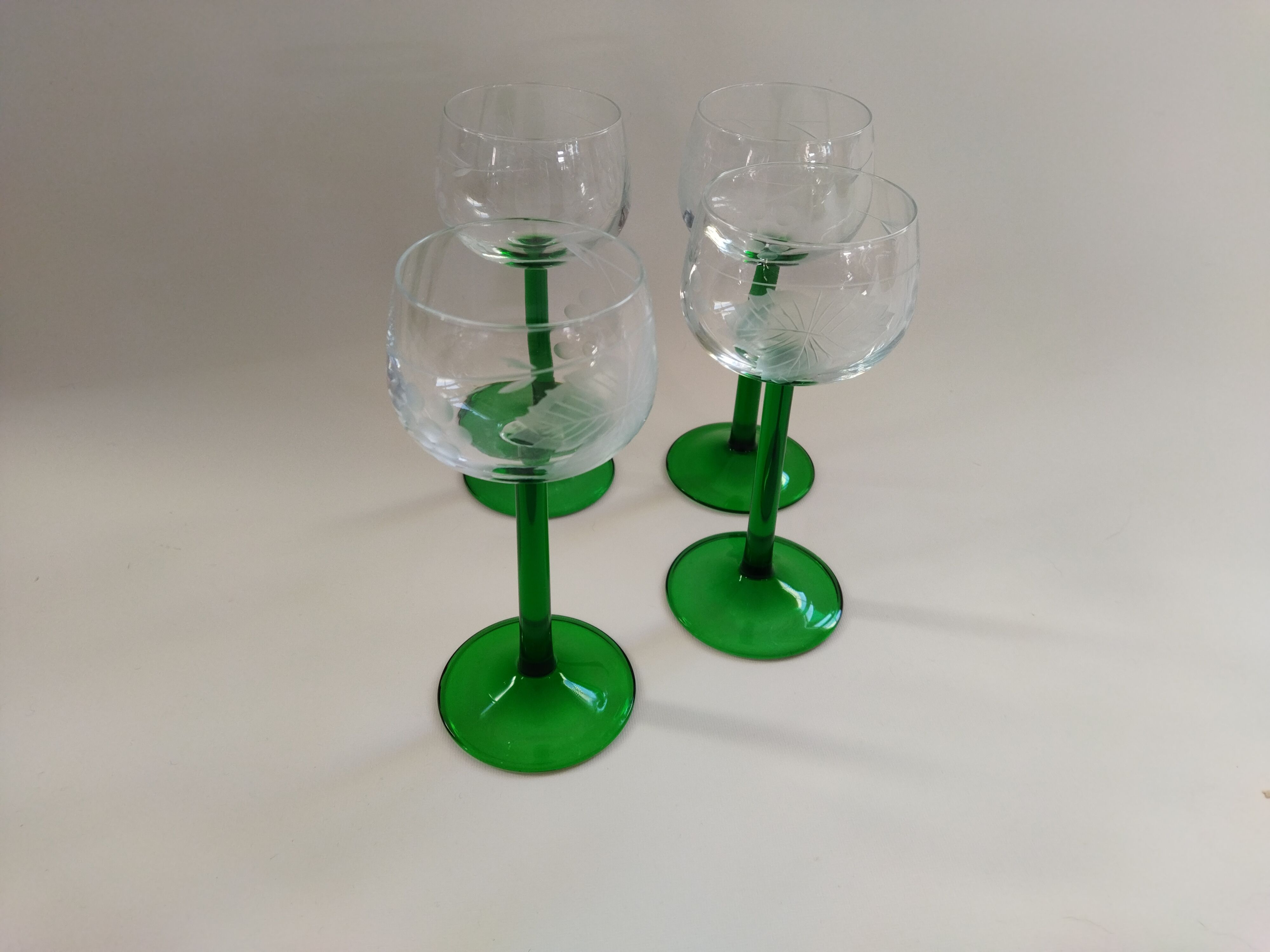 Verres à vin d'Alsace gravés