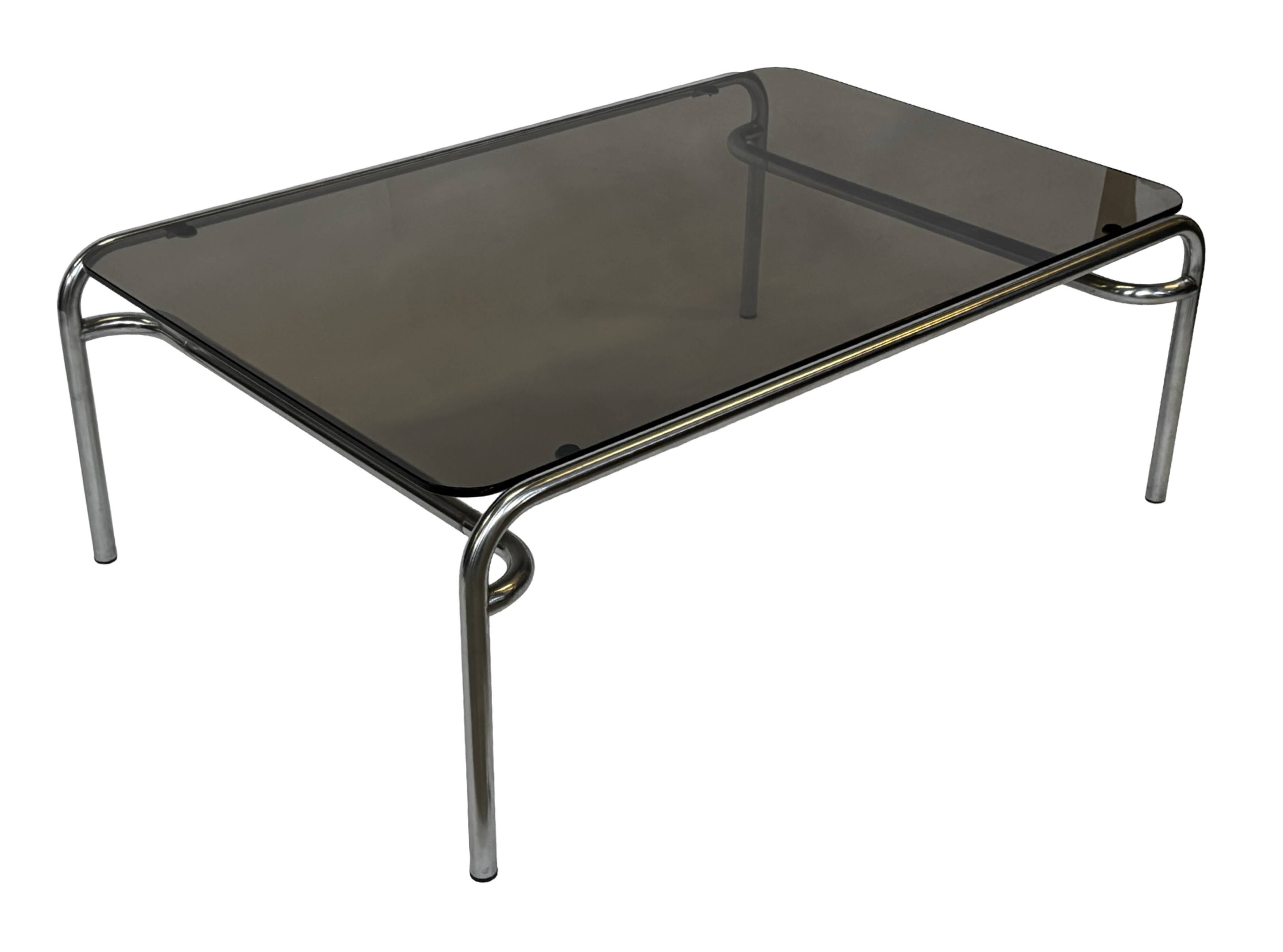 Vintage Coffee Table Walter Antonis TE41 Tubular Chrome ’t Spectrum 1974