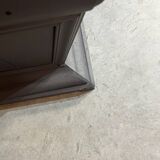Old wooden counter, black patina