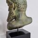Bust of Poseidon in patinated plaster on wooden base