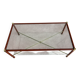 Table basse en verre et cuir
