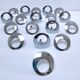 Lot de 18 boutons de meuble métal chromé design années 70