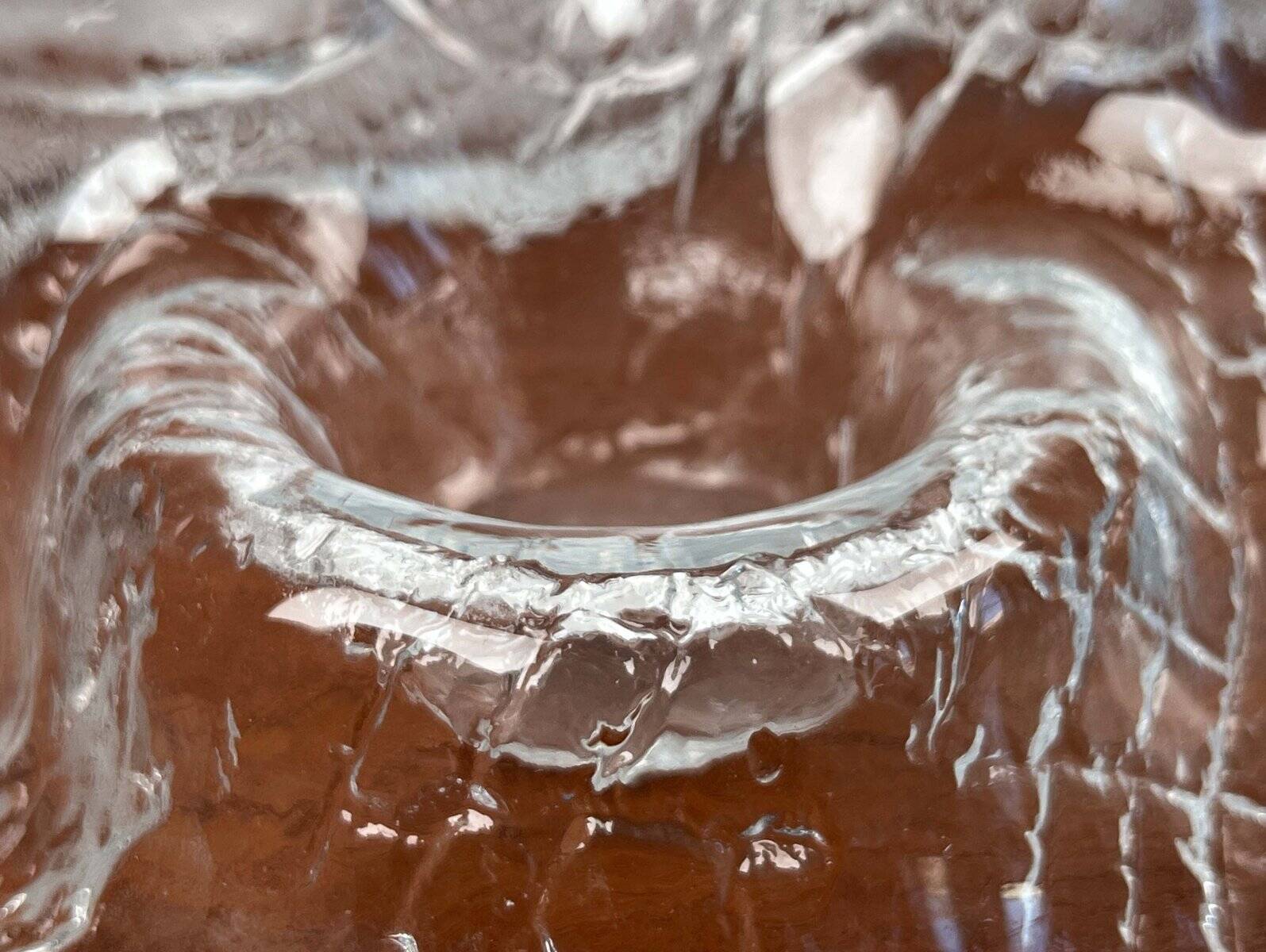 Bougeoir en verre d'art vintage par Pertti Kallionen pour Muurla, années 1970