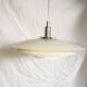 White pendant light, Scandinavian, space age, Poulsen style, 1990.
