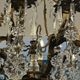 Italian 1940’s Bronze brass and Crystal chandelier
