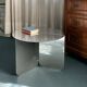 "120" coffee table in stainless steel, minimal design by folding metal