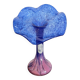 Coupe en verre soufflé La Rochère – Dégradé bleu et rose – Verrerie d’art – H.26 cm