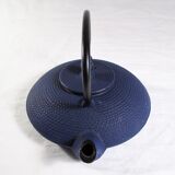 Japanese teapot in blue cast iron