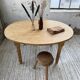 Oval farmhouse table oak 1960