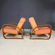 Pair of H-70 lounge chairs by Jindřich Halabala for UP Závody Brno, Czechoslovakia, 1930s, 88 × 65 × 85 cm