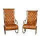 Mid 20thc british made pair of leather rocking chairs c.1950