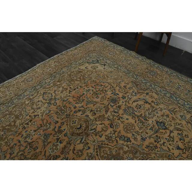 1970s Vintage Persian Handknotted Wool Orange Oversize Area Rug❤ 282x380