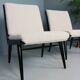 2x 'boomerang' h. mitzlaff, e. schmidt for soloform, bouclé lounge chairs, 1953