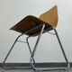 Vintage Casala chair – bent beech – chrome sled base