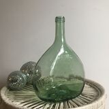 Glass bottle lady jeanne green flat 2 liters