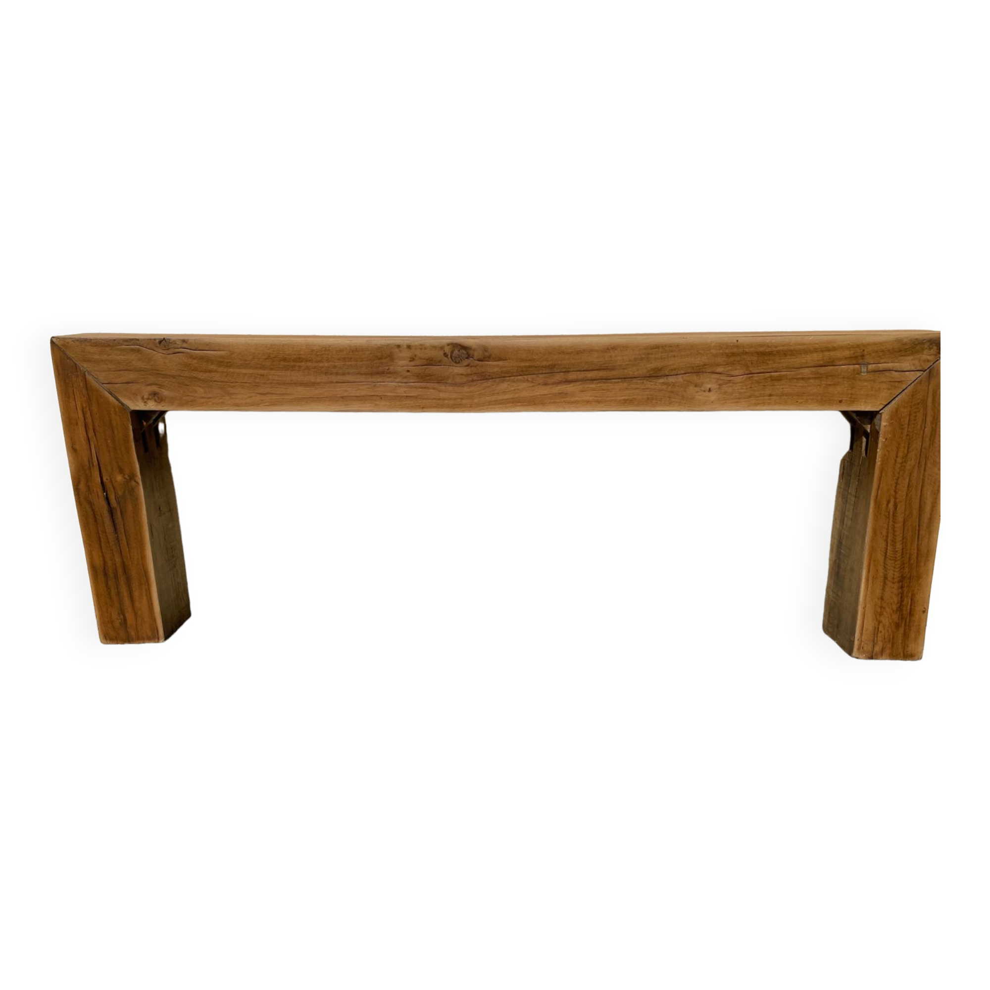 Solid oak beam console