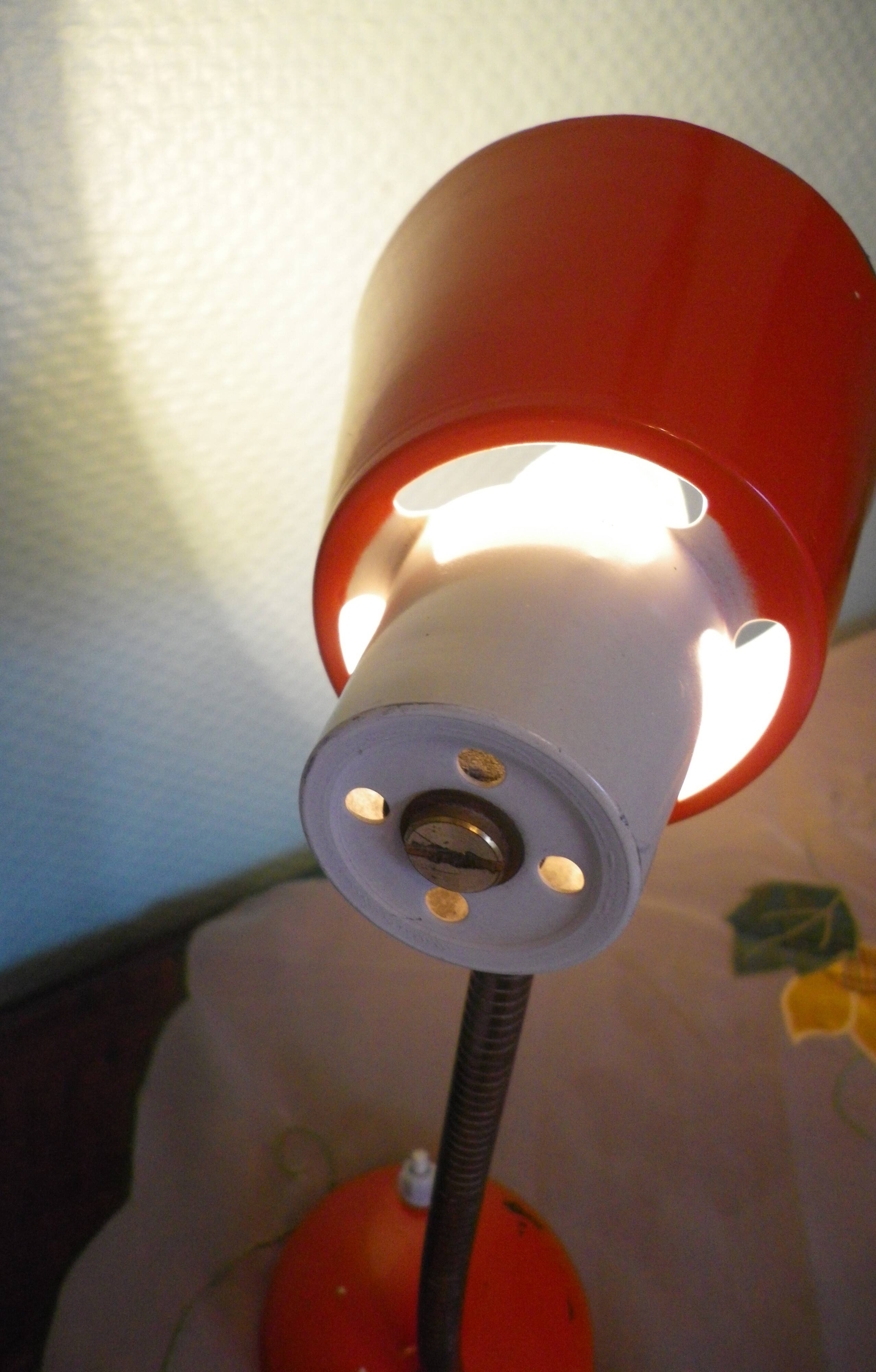Table lamp, tiltable, metal, 70s