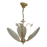 Lustre coquilles dépolis et métal doré