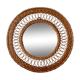 Miroir rond rotin 1950