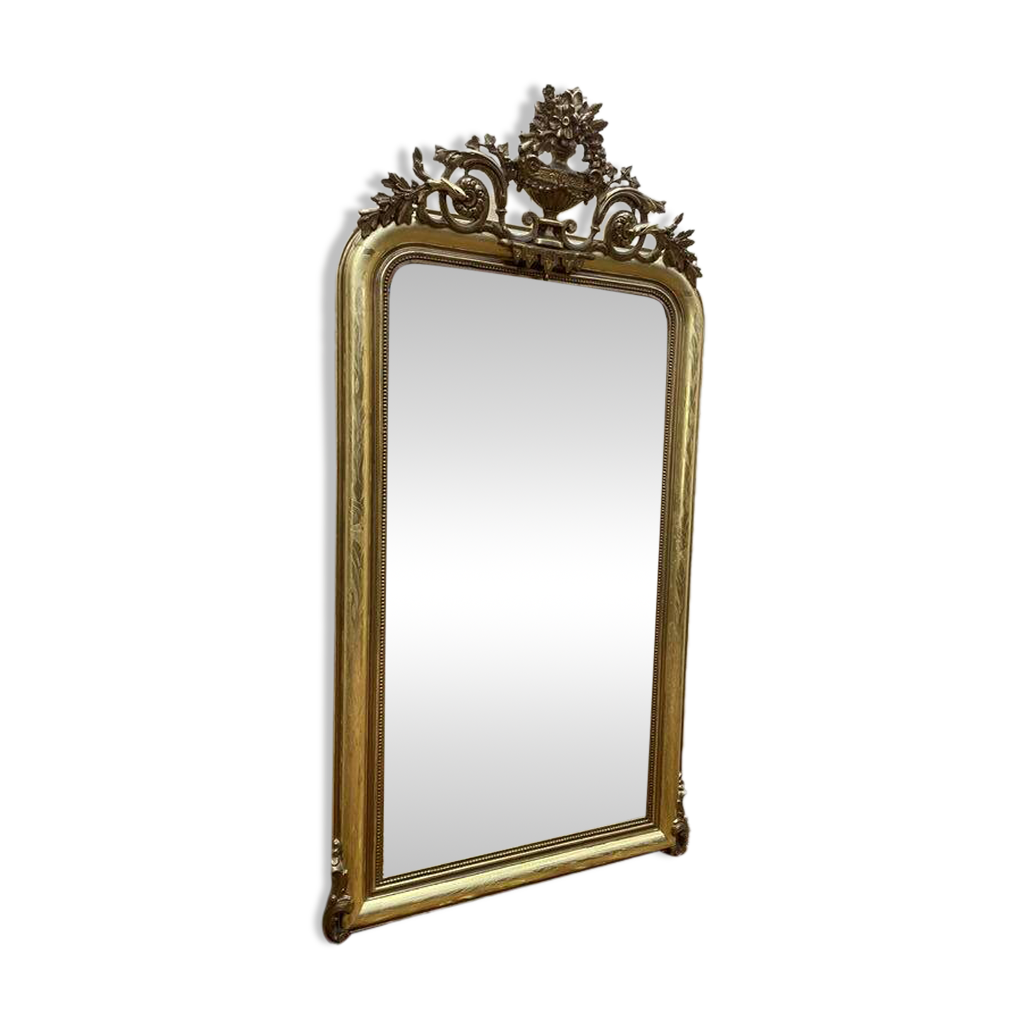 Miroir époque Louis Philippe à fronton OR