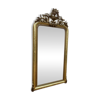 Miroir époque Louis Philippe à fronton or
