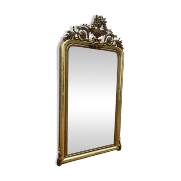 Miroir époque Louis Philippe à fronton OR