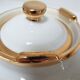 Teapot porcelain white and gold aluminite frugier limoges vintage