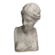 Antique goddess bust in patinated plaster, old, 27 cm